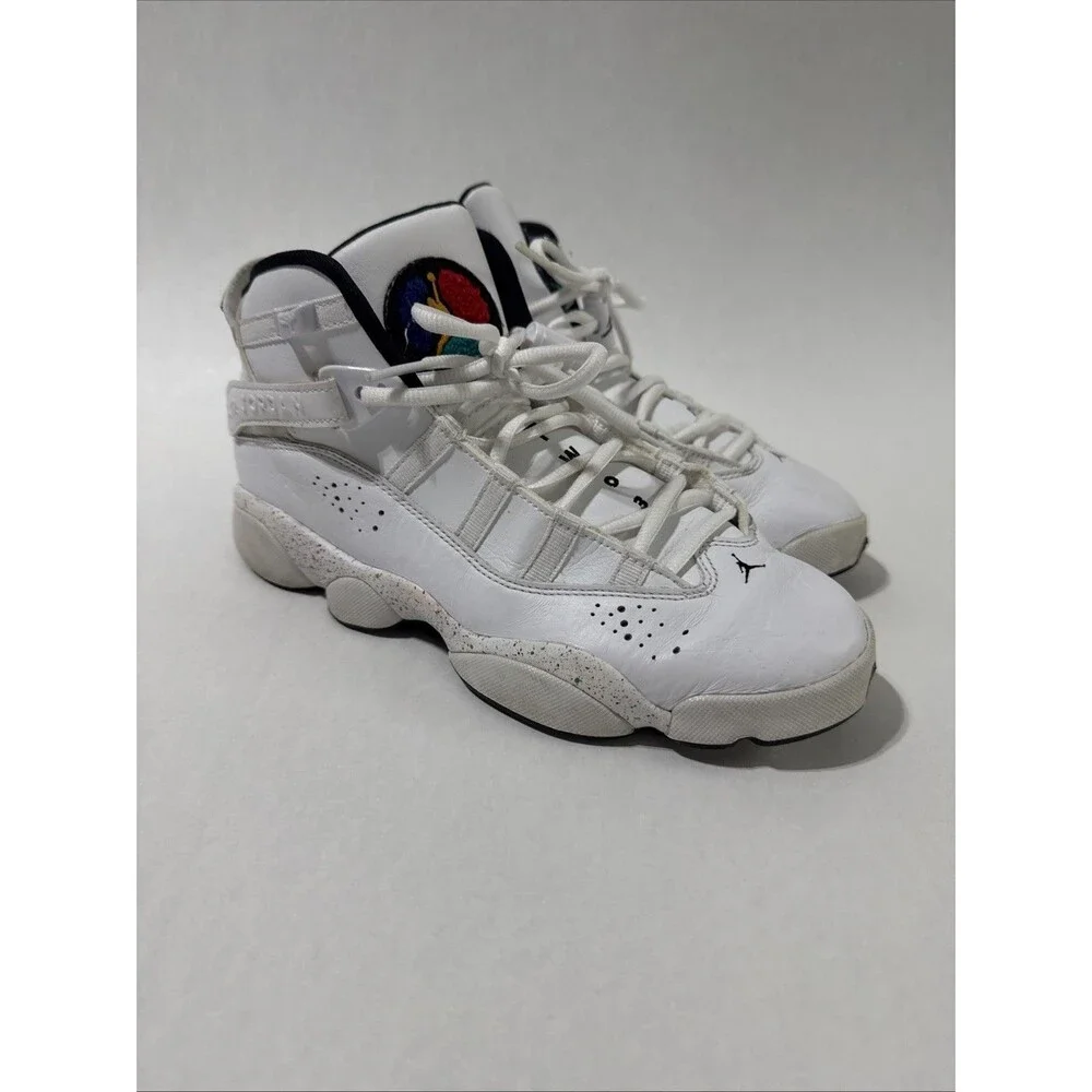 Nike‎ Air Jordan 6 Rings Youth Kids Size 7Y Confetti White 323419-100